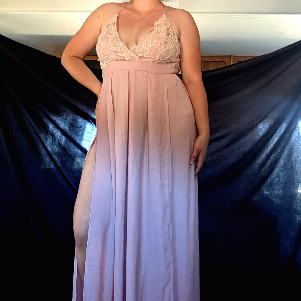 Blush pink Windsor's dress